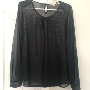 Black sheer blouse